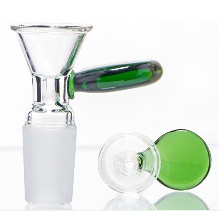 Glassteckkopf 18,8er klar mit grünem Griff