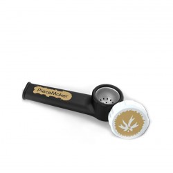 PieceMaker Karma Silikon-Handpfeife mit Edelstahlsieb Black