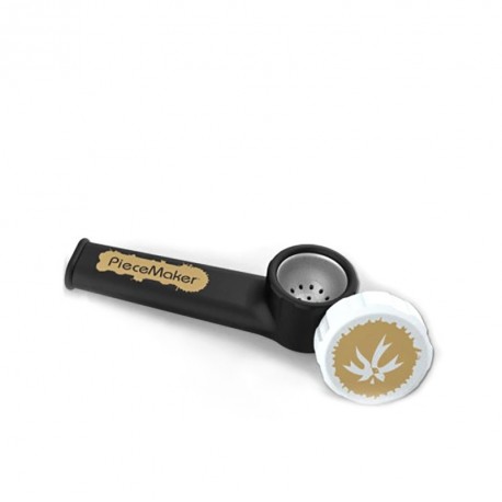 PieceMaker Karma Silikon-Handpfeife mit Edelstahlsieb Black