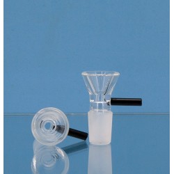 Black Leaf Glassteckkopf Flutsch 18,8er Schliff mit Henkel schwarz