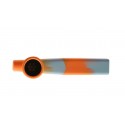 Silikon-Handpfeife Blau-Orange 12cm