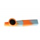 Silikon-Handpfeife Blau-Orange 12cm