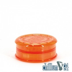Amsterdam Kunstoff-Grinder mit Vorratsfach 6cm Orange