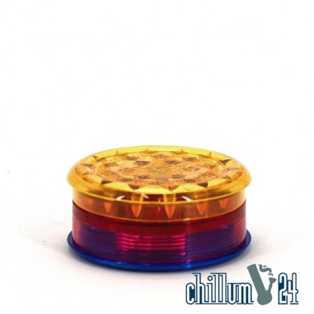 Amsterdam Acryl-Grinder mit Vorratsfach 6 cm Gelb-Rot-Blaut-Blau