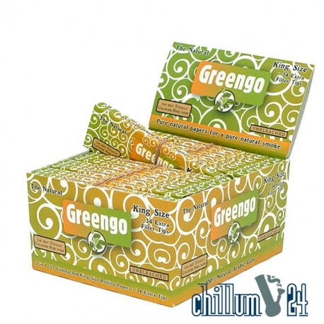 24er Box Greengo King Size Paper mit Tips