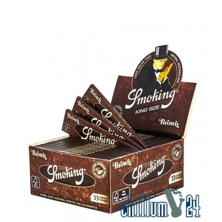 Box Smoking Brown unbleached King Size Slim Paper