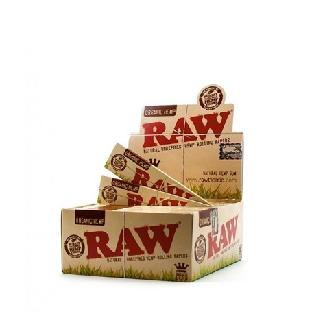 Box 50x RAW Organic King Size Slim Papier