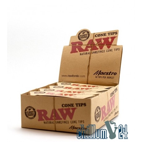 Box 24x RAW Maestro 32 Filtertips konisch