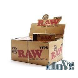 Box Raw ungebleichte Filtertips 1,8 x 6cm, 50 Tips