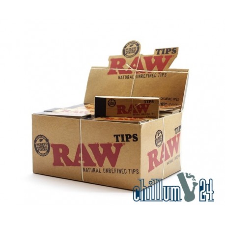 Box 50x RAW Unbleached Filtertips 50 Blatt
