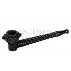 Holzpfeife dunkel geschnitzt 12,5cm lang