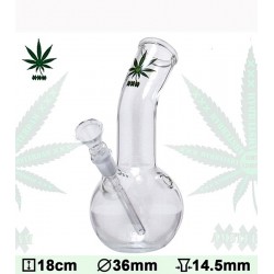 Green XXX Amsterdam Leaf 14.5 Beaker 18cm