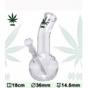 Green XXX Amsterdam Leaf 14.5 Beaker 18cm