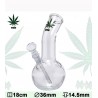 Green XXX Amsterdam Leaf 14.5 Beaker 18cm