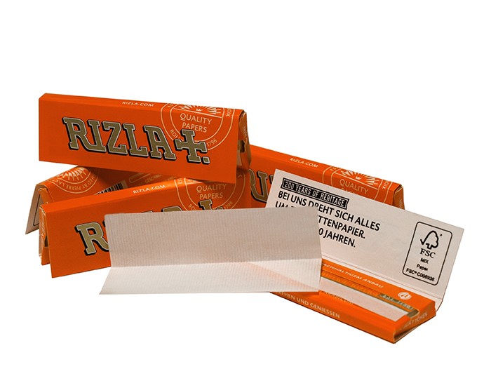 Oarnge Rizla Orange Lakritze Regulär Zigarettenpapier Vollständige Packung 