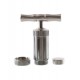 Stabile Pollenpresse mit Drehgriff Aluminium Höhe ca. 8cm 
