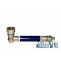 Pur-Pfeife Metall mit Kunststoffhülle Blau 10cm