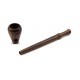 Braune Holzpfeife mit Steckkopf ca. 12cm