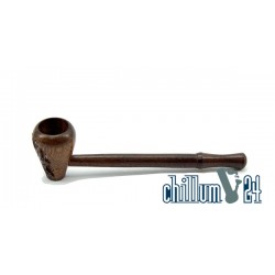 Braune Holzpfeife mit Steckkopf ca. 12cm