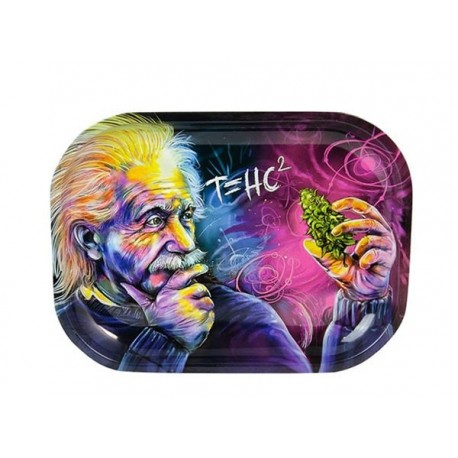 Metall Rolling Tray Einstein 18x14,5x1cm