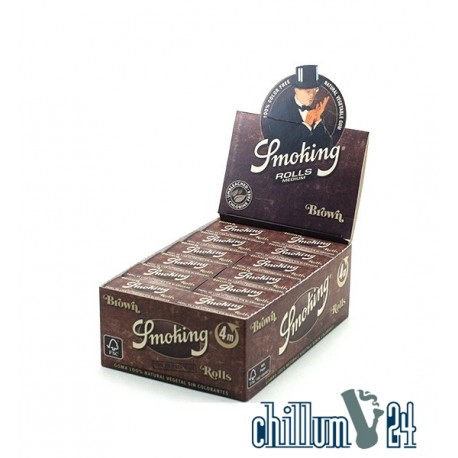 Box 24x4m Smoking Medium Brown Rolls