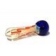 Coloured Glasspipe 12,5cm Blue-Clear