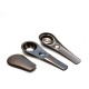 Magnetische Metallpfeife 3-teilig in Box Gun Metal 9,5cm