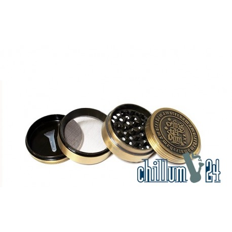 Amsterdam Metall Kräutermühle 4-teilig 62mm Antik Gold