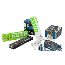 Gizeh Survival Pack mit Paper Tips Rolls Aktivkohlefilter - Green