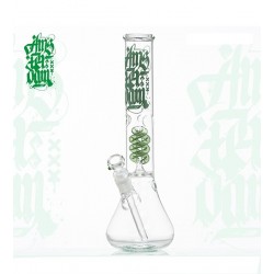 Amsterdam Glass Bong Beaker Spiral-Perc ICE Green