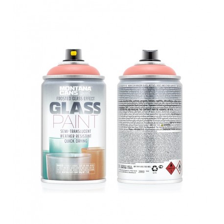 Montana Glass Paint GP3010 Frosted Matt Coral Red 250ml